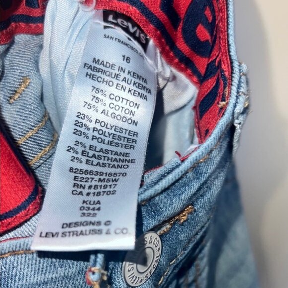 Levi’s Boys 511 Slim Flex Adjust. Waist Stretch Straight Jeans (Size: 16) EUC - Picture 11 of 16